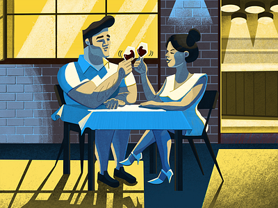 Romantic Dinner character design character illustration digital illustration digitaldrawing illustration