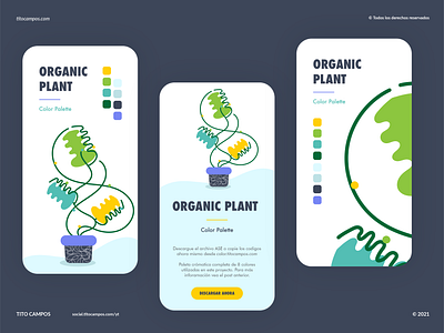 Organic Plant UI Design composition nature organic organic art organics plant plant illustration planting plants ui ui design ux