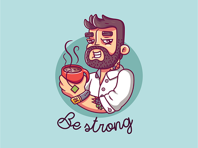Be Strong character illustration men vector