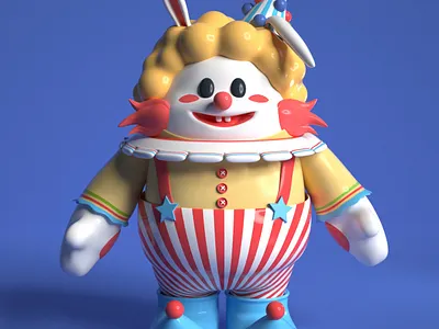 宅小兔日常 3d c4d rabbit 模型 潮玩