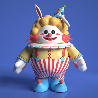 宅小兔日常 3d c4d rabbit 模型 潮玩