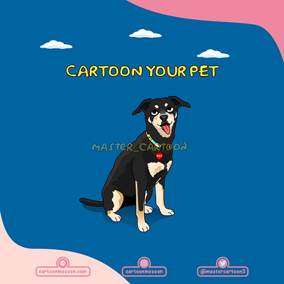 CUSTOM CARTOON animal animal logo animals animation animation 2d cartoon cute dog dog illustration gift illustration