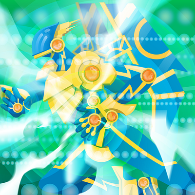 Elemental HERO Sparkman elementalhero flat graphic art illustration sparkman vector vector illustration yugioh