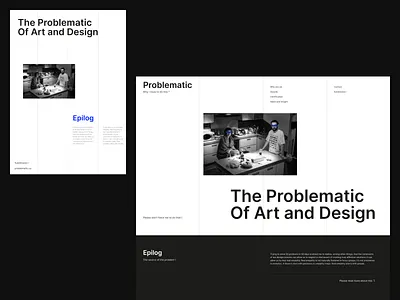 Problematic: Epilog design graphicdesign layout minimal photography typogaphy ui webdesign website website design whitespace