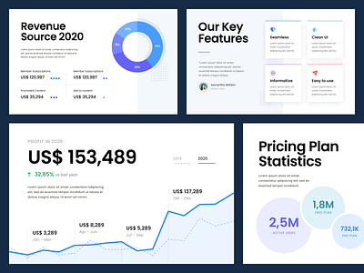 #Exploration - Pitch Deck - Data bar chart charts clean dashboard data visualization deck design doughnut graph keynote pitch pitchdeck presentation slide stats template ui whitespace