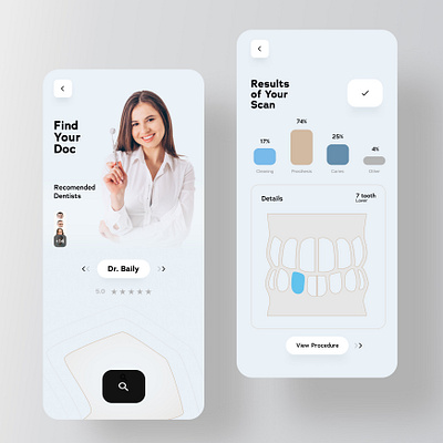 UX Design of a Dental app app dental dental care dentistry design ui ux uxui