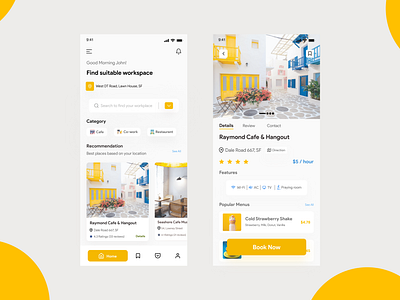 Co Working Space Booking App UI adobe xd booking app booking app ui coworking coworking space real app rental space sharing spacebooking working space working space app workplace workplace book