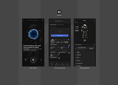 Robot app manager Concept app app dashboard bot branding concept concept design dashboard edit design graphic design illustration personalizing robot robot manager ui uxui voice control