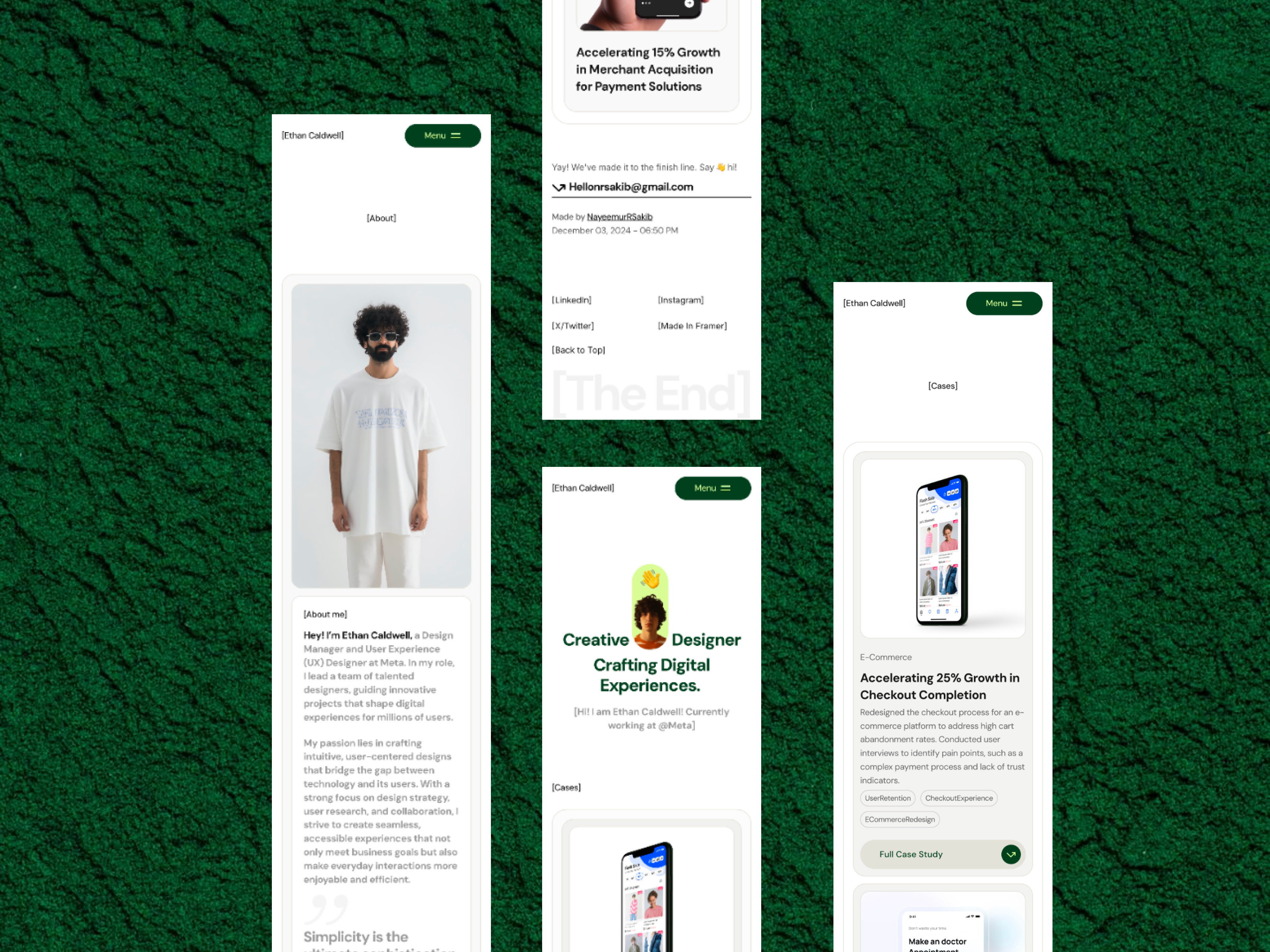 Example of UI Design And Framer Web Development