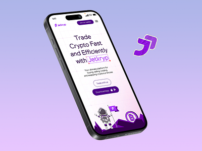 Jetkryp : Crypto Trading Mobile App binance bitcoin blockchain crypto crypto app crytpo wallet currency defi finance fintech interface design investment mobile app design mobile design purple swap trading app ui user experience ux