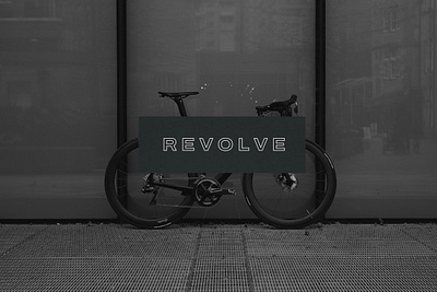 Revolve Cycle Club bicycle bike black and white branding club design edinburgh font gradient graphic logo monochrome revolve road bike scotland web design website