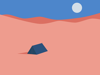 Lonely Camping camping illustration illustrator minimal