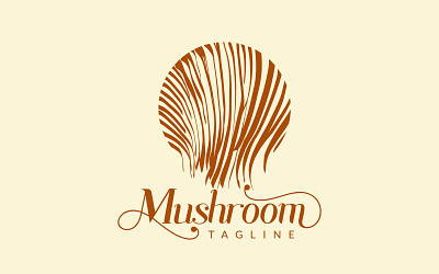 Premium Mushroom Logo Design High End Mushroom Logo Organic Farm agro products