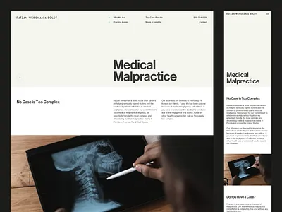 RWB — Practice Area attorneys grid law law firm lawyers legal legaltech masthead medical miami nav neue haas grotesk rwb type typography