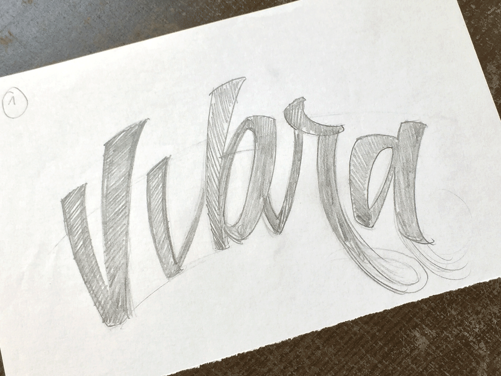 Vibra - Process lettering letters pencil silkscreen sketch streetwear type typography