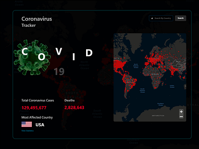 Covid 19 Tracker concept corona coronavirus covid covid 19 covid update covid19 design landing page ui update updates ux website