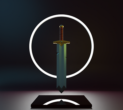 Sword 3d 3d art blender blender3d blender3dart illustraion sword