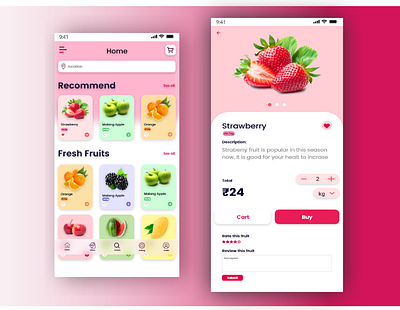 Fruit Online adobe xd design fruit ui