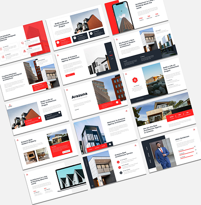 Arazuna Architecture & Property Agency PowerPoint Presentation agency architecture business company creative portfolio powerpoint property realestate