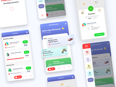 Insurance App - Exploration adobe adobexd app design design designs insurance insurance app insurance company ui ux uidesign user interface design ux ux ui