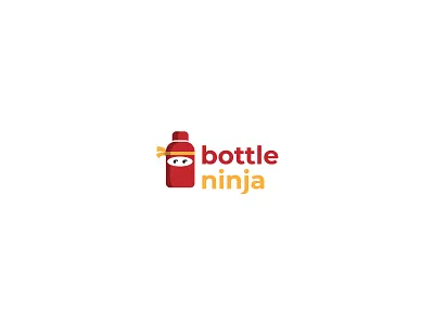 Bottle Ninja Logo bottle logo iconic logo logo simple design simple logo