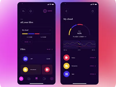 UI cloud app design icon typography ui ux
