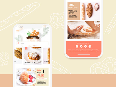 BreadTheme Mobile UI bread design mobile ui ui web