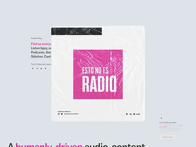 Esto no es radio: Brand System Exploration art direction audio brand system design podcast