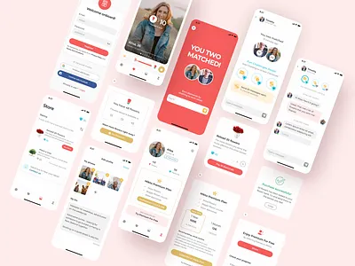 Dating App UX/UI Design app design appdesign dating datingapp datingappdesign diamond figmadesign flower login love match mobiledesign premium profile ui uidesign userexperience userinterface ux uxdesign