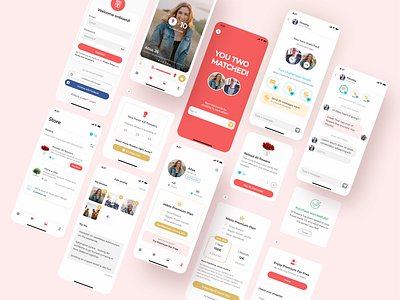 Dating App UX/UI Design app design appdesign dating datingapp datingappdesign diamond figmadesign flower login love match mobiledesign premium profile ui uidesign userexperience userinterface ux uxdesign