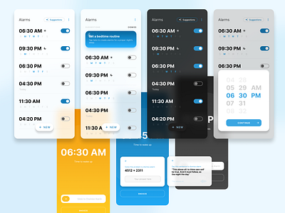 Alarm Clock App alarm alarm app app clock design figma inter ui