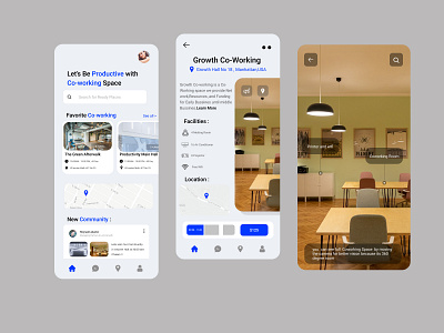 Coworking App app branding color cowork coworkers coworking coworking app coworking space design mobile mobile app mobile app design mobile design mobile ui moblieapp simple ui