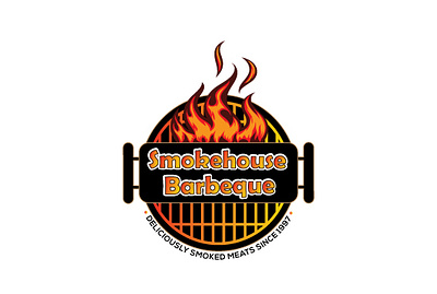 Barbeque branding design icon illustration logo minimal