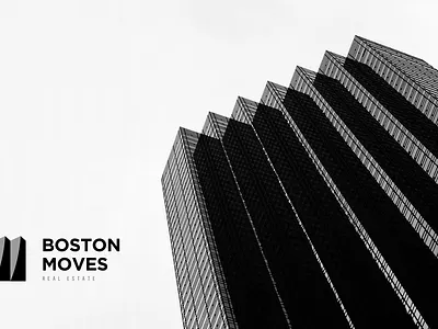 Bostonmoves logo design boston branding design house moving logo