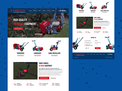 E Z Trench Custom WordPress Web Design automotive branding creative design dream illustration minimal ui web website