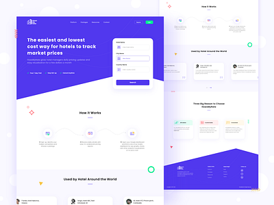 HowsMyRate Landing Page Design adobexd clean design clean ui figma hotel website illustration landingpage landingpage webdesign uiux logo ui uiux ux webdesign