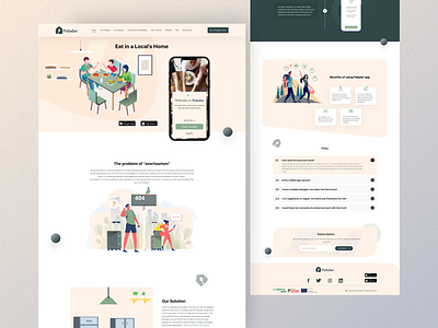 Paladar App Landing page about us section agency landing page faq section header section how it works illustration landing page landing page ui paladar app landing page testimonial section ui ux design uiuxdesign ux designer website