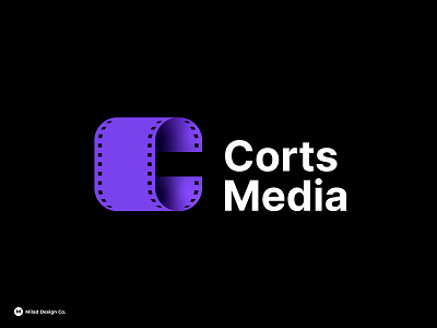 Corts Media Logo (+Design Process) branding c cinema cortsmedia designprocess entertainment film lettermark logo logodesign mark media minimal monogram movie tutorial