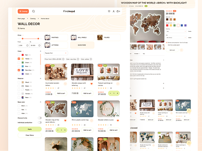 E-commerce website design card product catalog design e-commerce ecommerce filters interface marketplace online shop product view shop store ui ux website