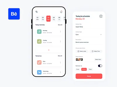 GoSoniqs. - Sport Mobile application behance project callendar creative interface design challenges fitness app ios app motivation app planing running app schedule schedule app sport app today activities uiux design user experience user interface design