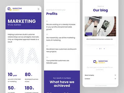 Marketing App app application design flat icon minimal ui ux