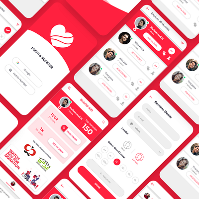 Blood Donation App Design blood donation design ui ux vector