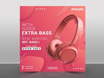 HEADPHONE AD advertising apple apple watch brand design brand identity branding branding design design facebook ad facebook ads graphic design headphone headphone social media ad instagram ad social media advertising social media banner social media design
