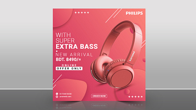 HEADPHONE AD advertising apple apple watch brand design brand identity branding branding design design facebook ad facebook ads graphic design headphone headphone social media ad instagram ad social media advertising social media banner social media design