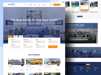 Real Estate landing page figma house landingpage realestate site design sitemap ui design uiux webdesign website xd