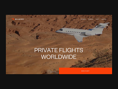 Bilaero aircraft black booking clean design flight grid interaction interface jet minimal motion plane ui ux video web web design website