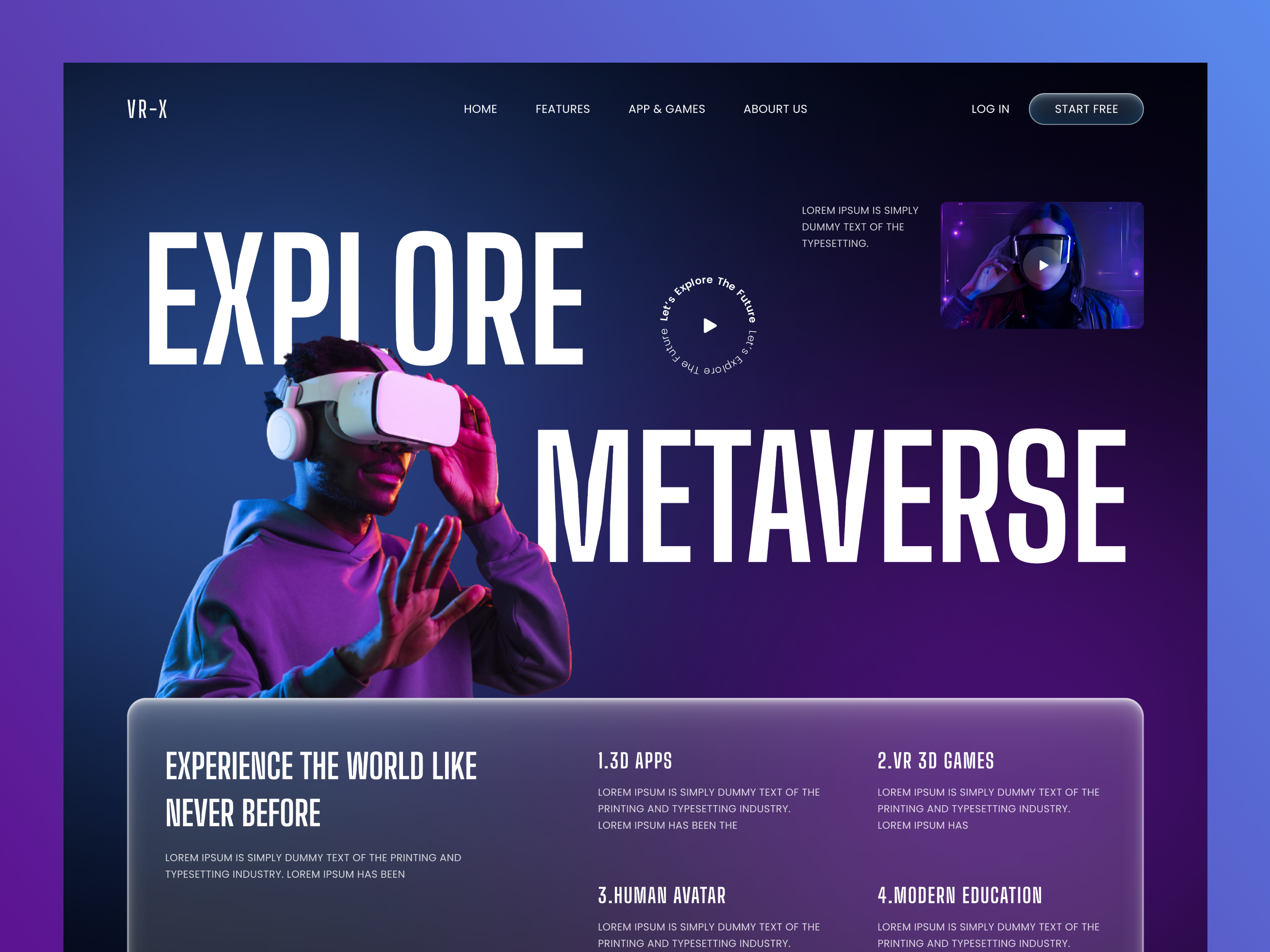 Metaverse Website ar artificial intelligence augmented reality blockchain crypto cryptocurrency elegant futuristic gradient meta metaverse metaverse crypto metaverse game metaverse nft oculus product virtual gaming virtual reality vr web design