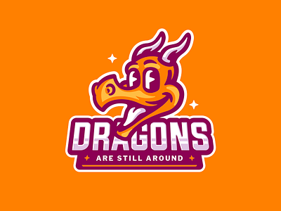 Dragon illustration logo mascot sport