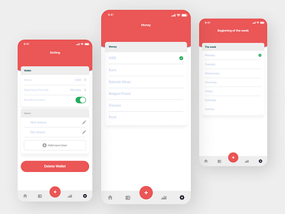 Budget Management App app design illustration ui ux