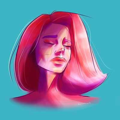 Self care bust digitalart digitalillustration illustration mental health portrait self care